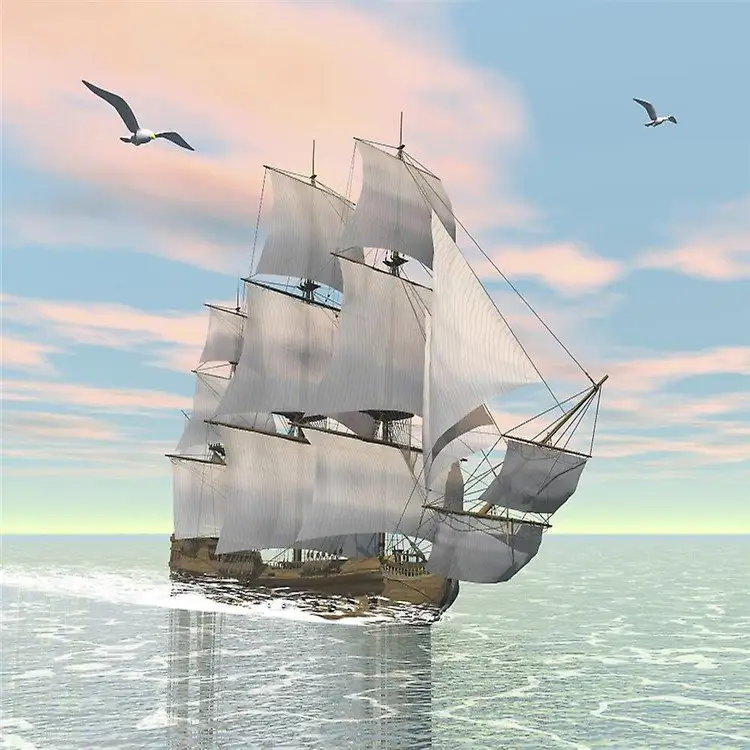 1 Ship with sails