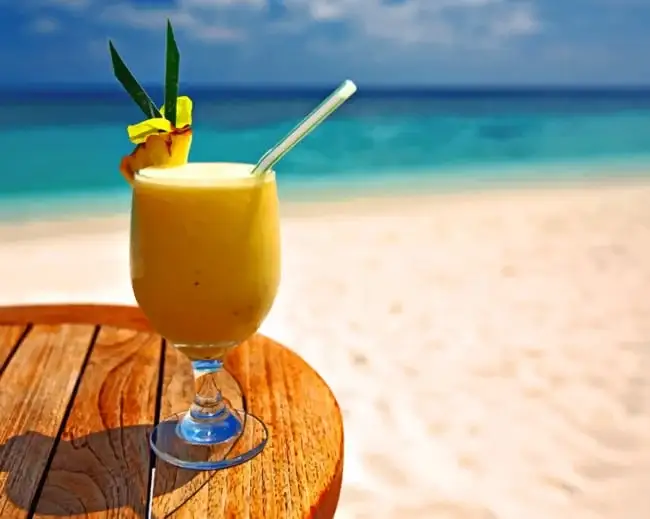 1 Glass of juice in summer