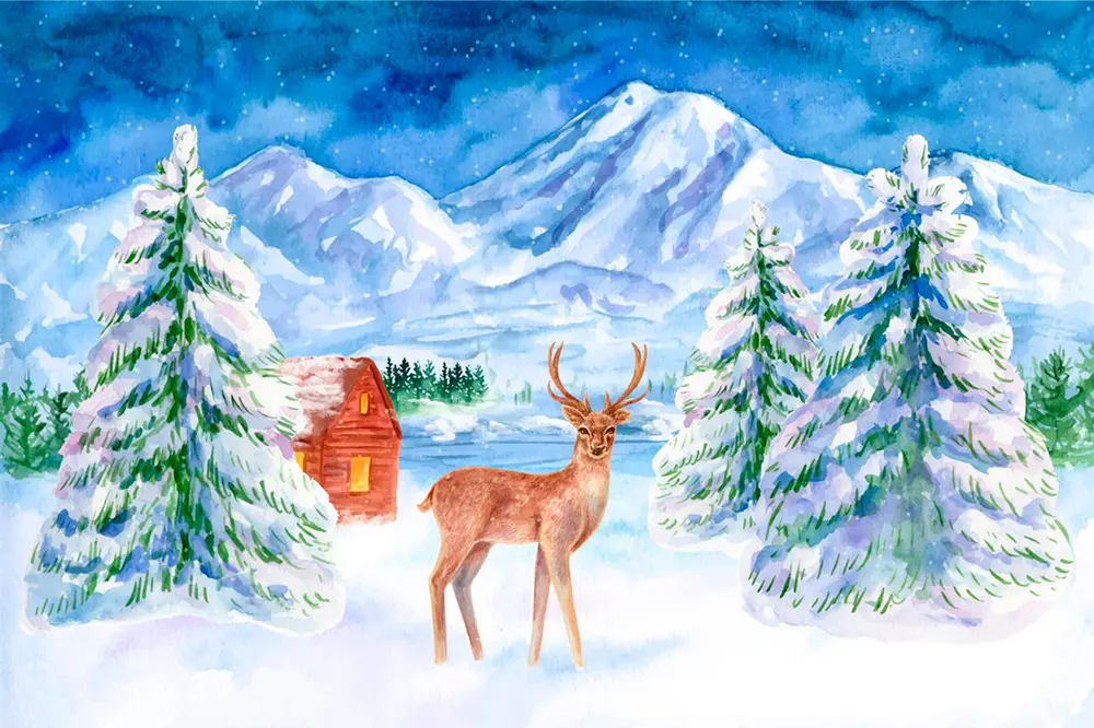 1 Painting reindeer