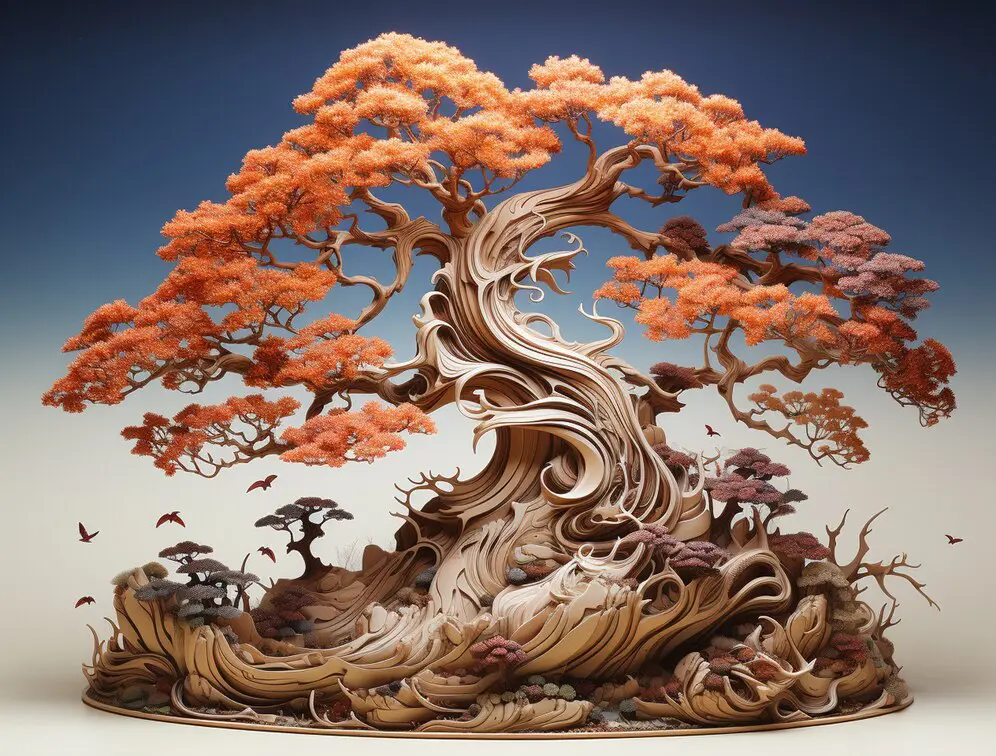 1 Painting bonsai tree