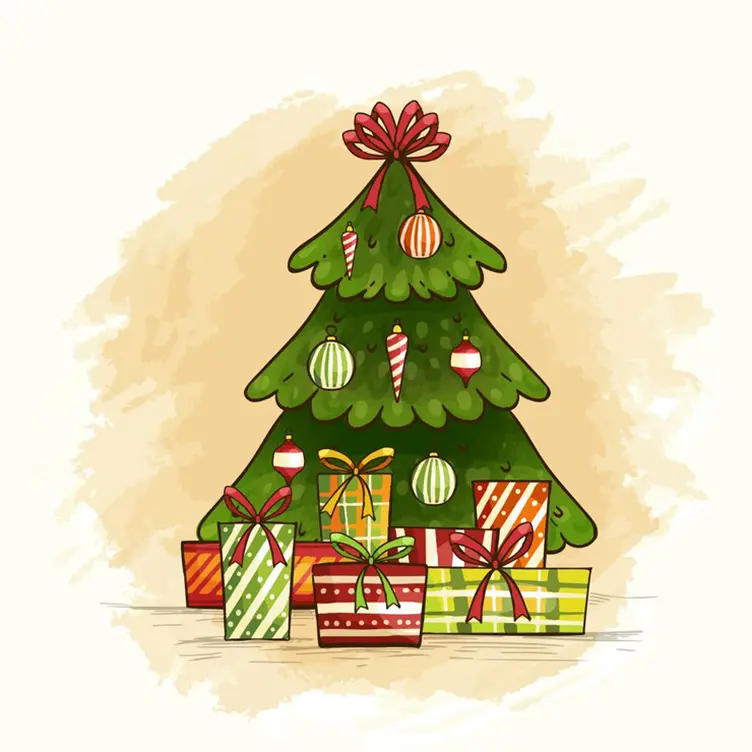 1 Christmas watercolor painting