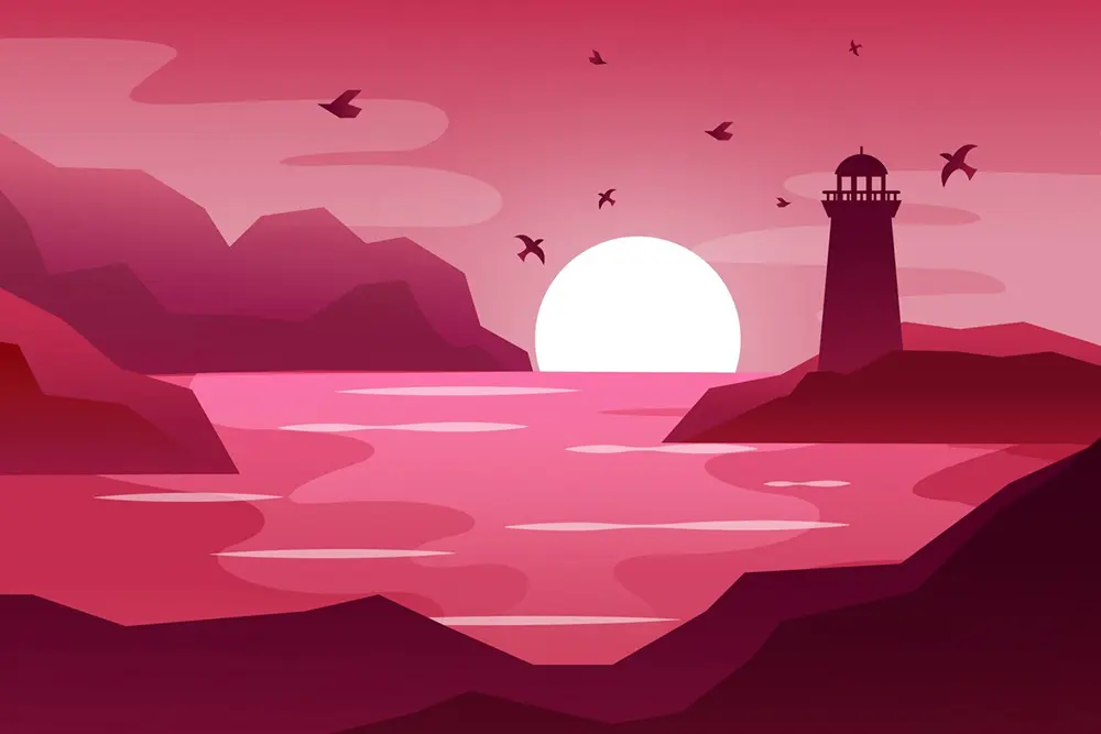 1 Lighthouse watercolor painting