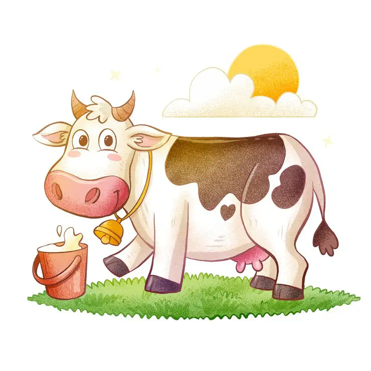 1 Dairy cow in mountain peak