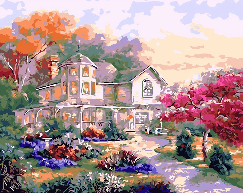 Beautiful nature flowers with home