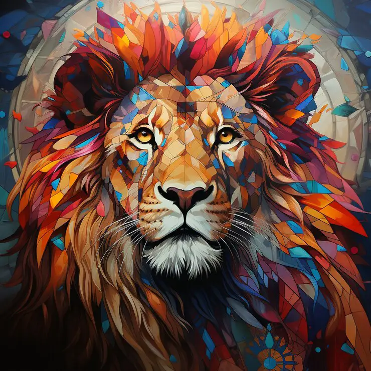 1 Colorful king lion