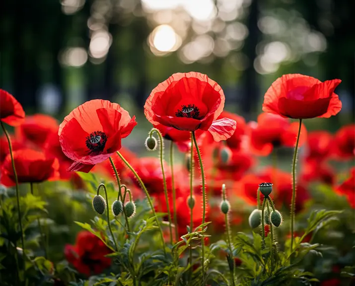 1 Red poppies painting