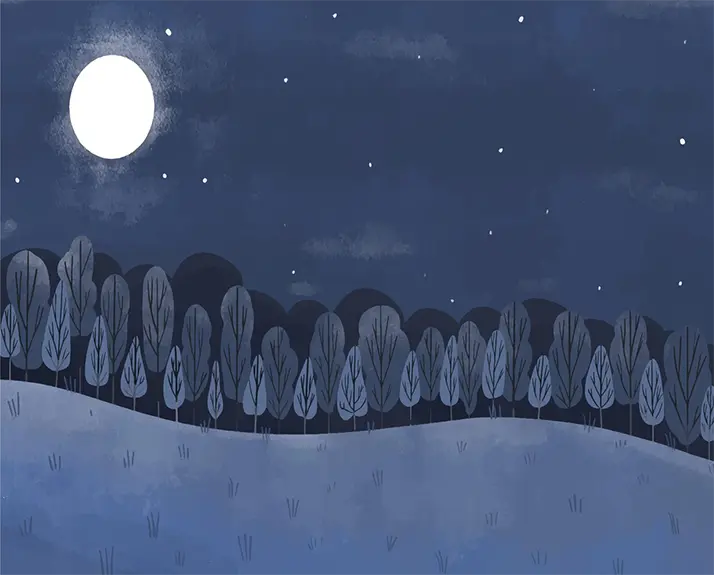 1 Moon night painting