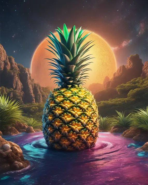 1 Colored pineapple