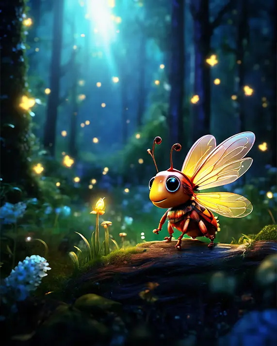 1 Fireflies painting
