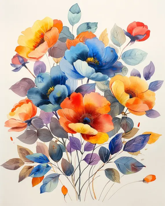 1 Large floral painting