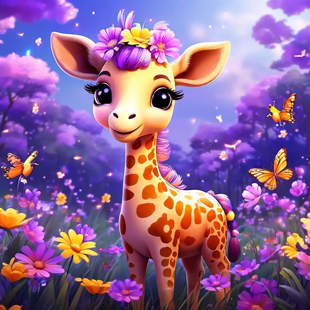 1 Giraffe and butterfly