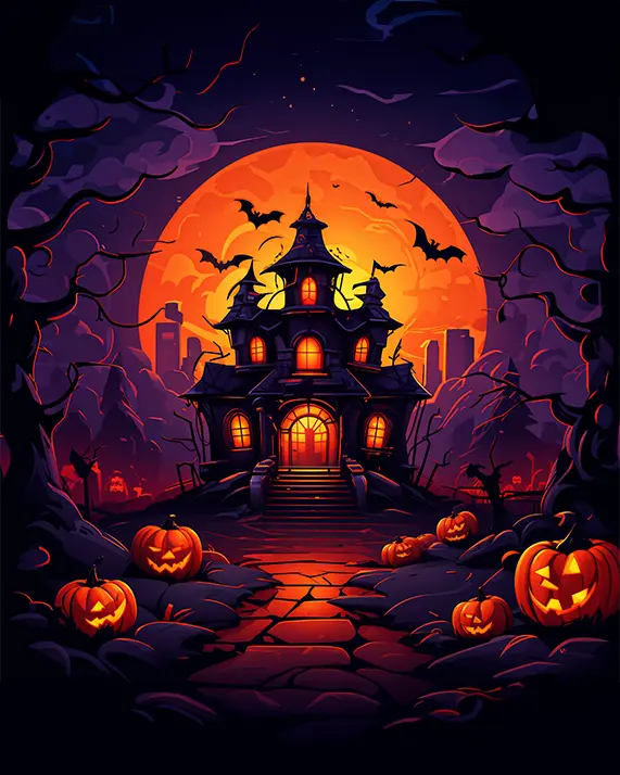 1 Halloween watercolor painting