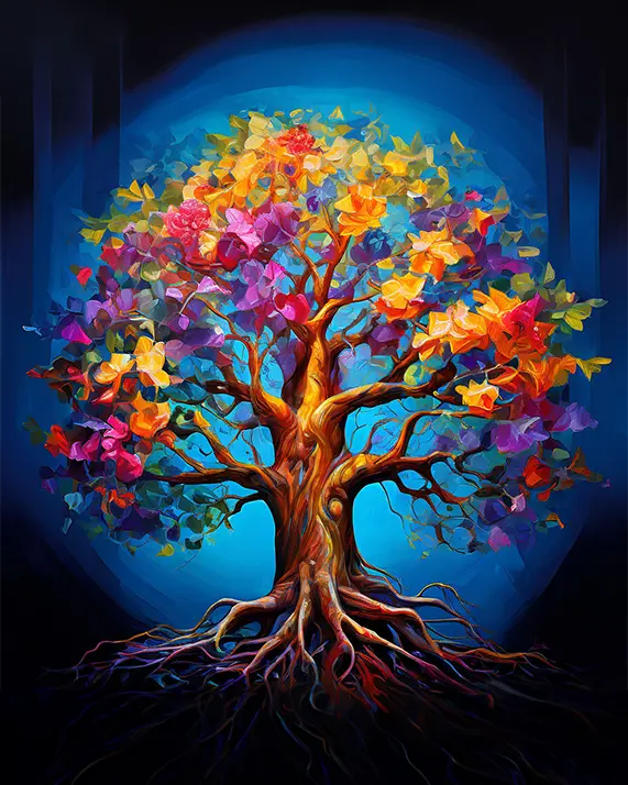 1 Painting of a tree branch