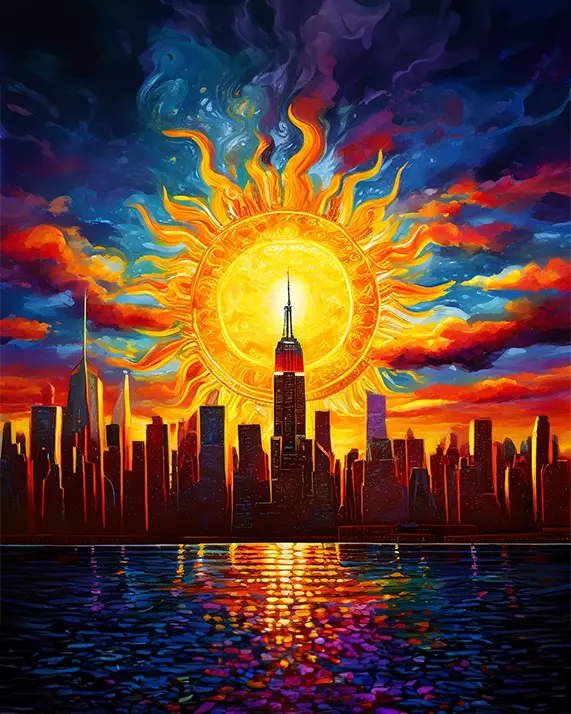 1 Abstract sun painting