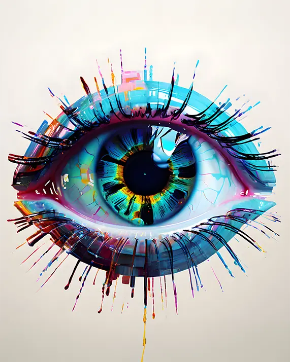 1 Abstract painting of eyes