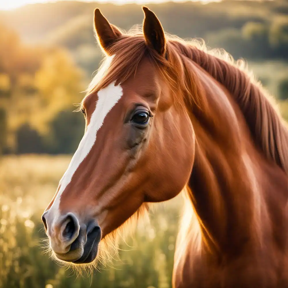 1 Brown horse face painting