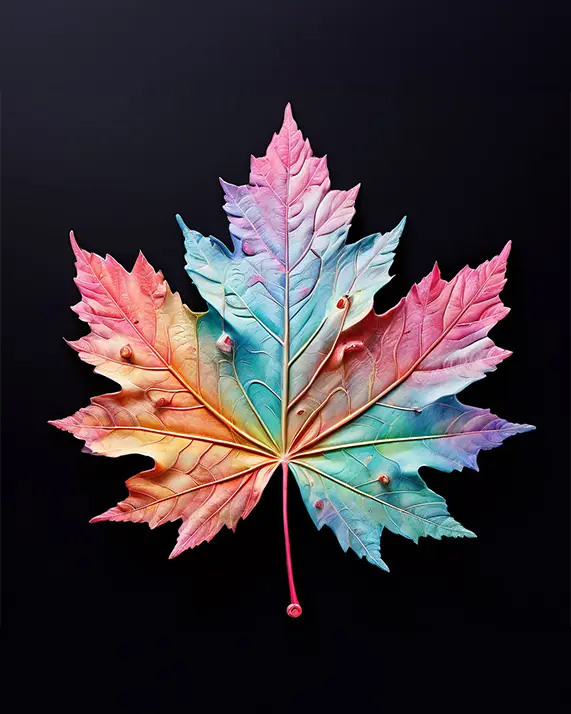 1 Colorful leaf painting