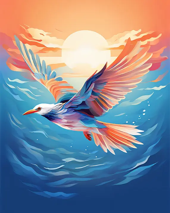 1 Flying birds painting