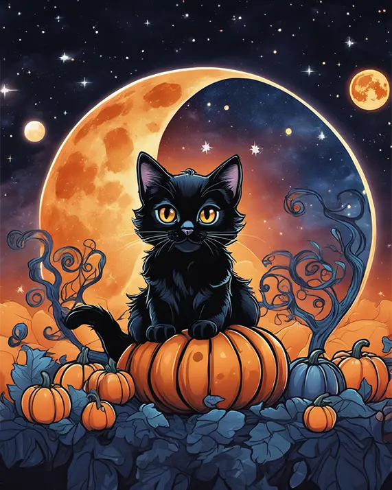 1 Hello kitty pumpkin painting