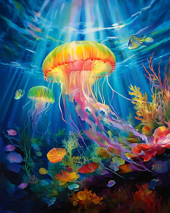 1 Jelly fish painting