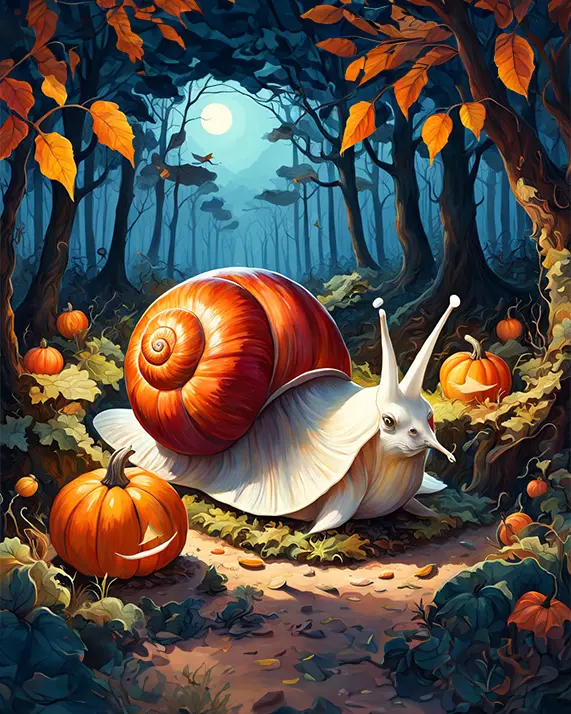 1 Pumpkin Snail Painting
