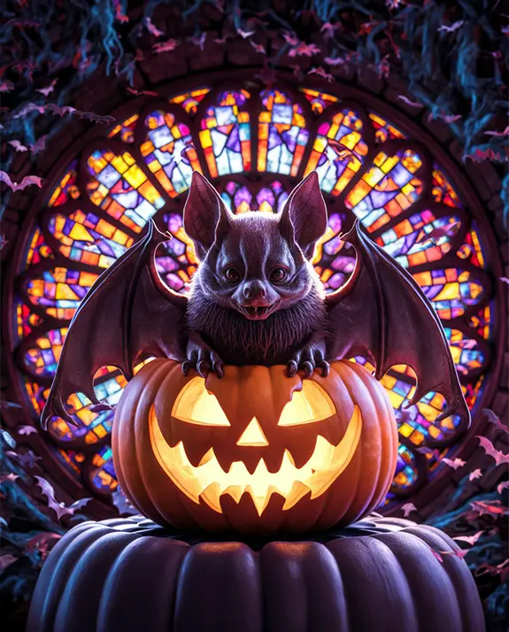 1 Halloween scary bat