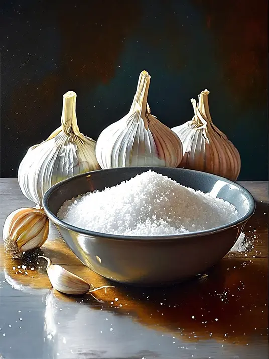 1 Garlic and salt