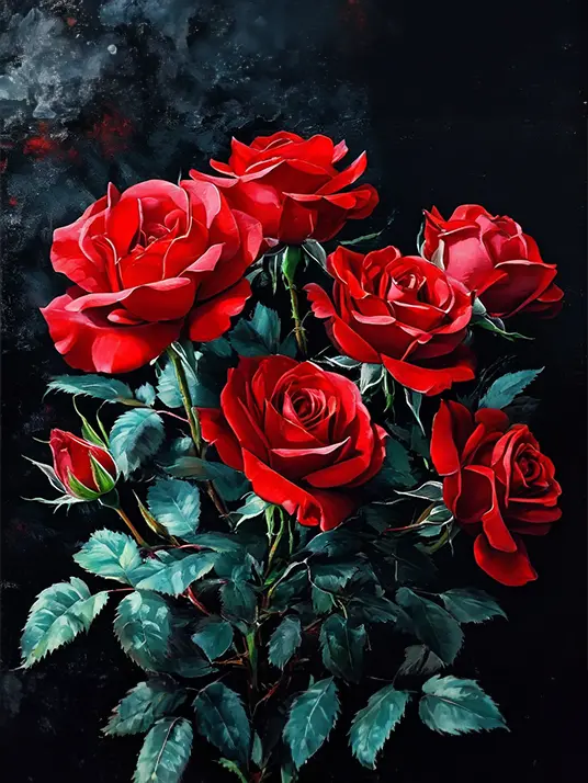 1 Rose painting