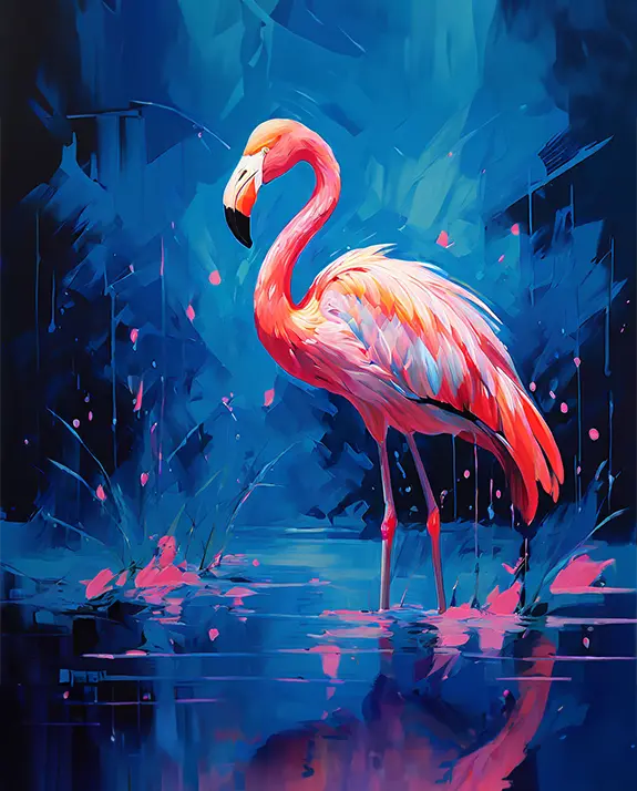 1 Beautiful pink flamingo