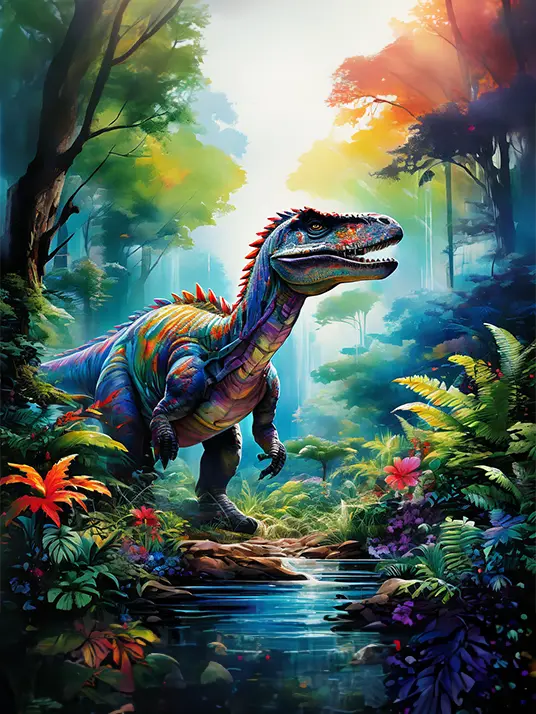 1 Painting of a dinosaur