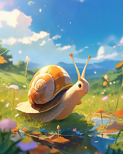 1 A cheerful snail