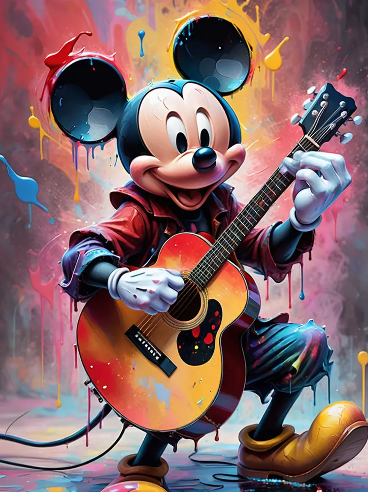 1 Mickey mouse painting