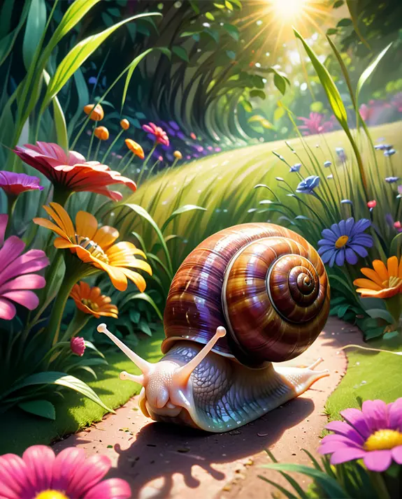 1 Snail portrait painting