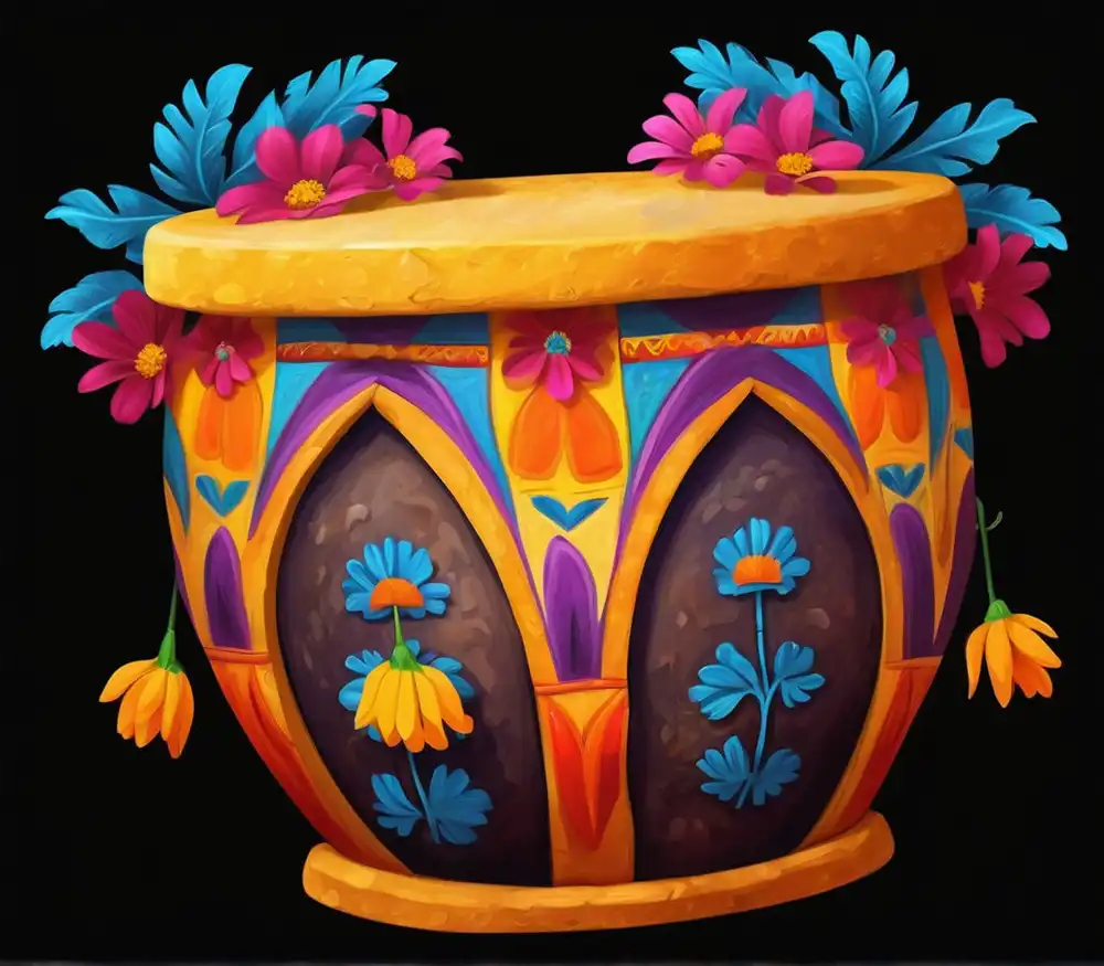 1 Traditional mexican drum