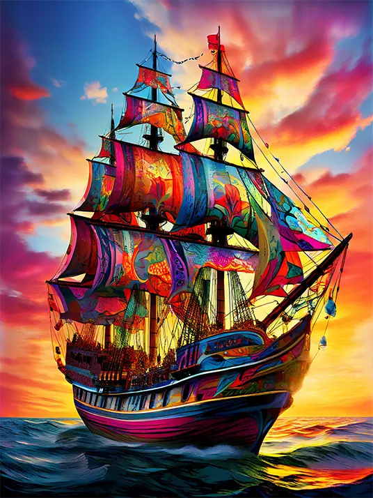 1 Gigantic sailing ship