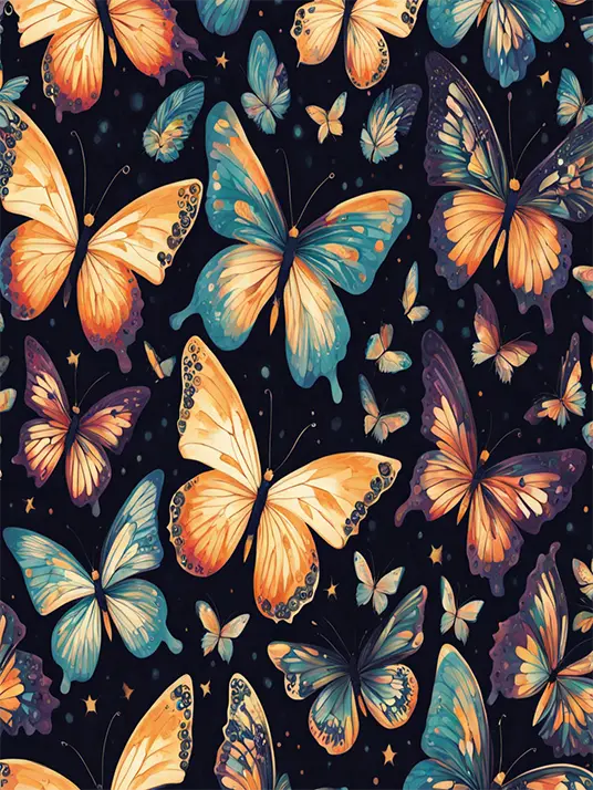 1 Painting of butterflies
