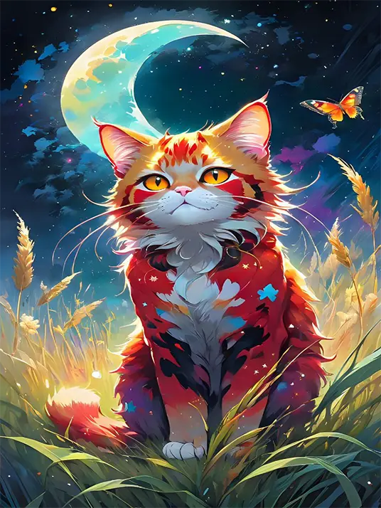 1 A beautiful red cat