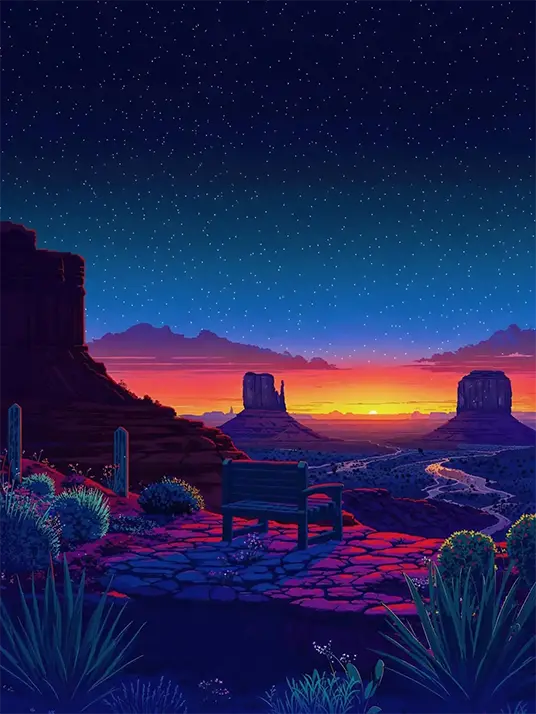 1 Dessert with mountains