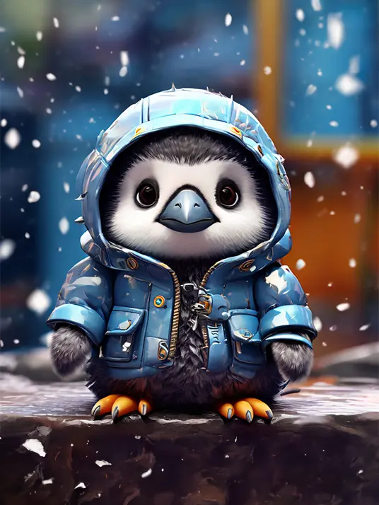 1 Baby penguin doll