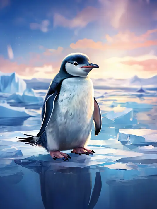 1 A penguin in the arctic
