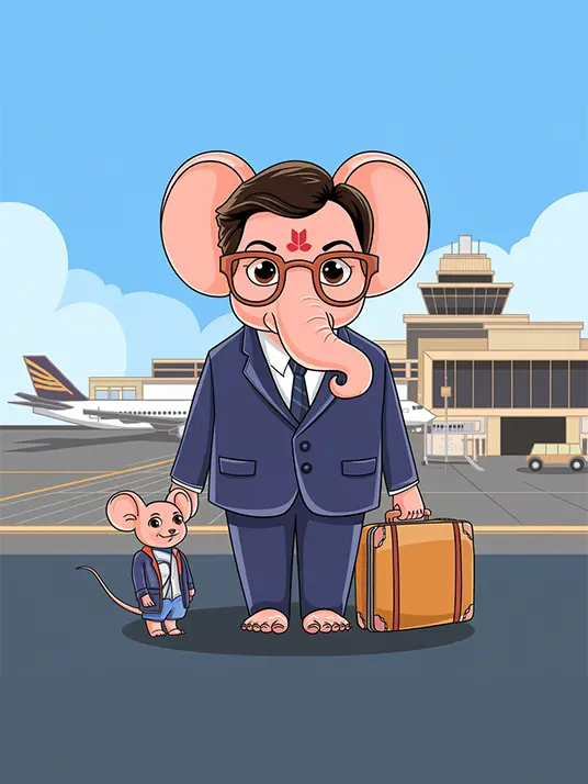 1 Ganesha Cartoon painting