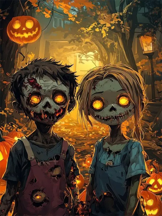 1 Halloween paint by numbers