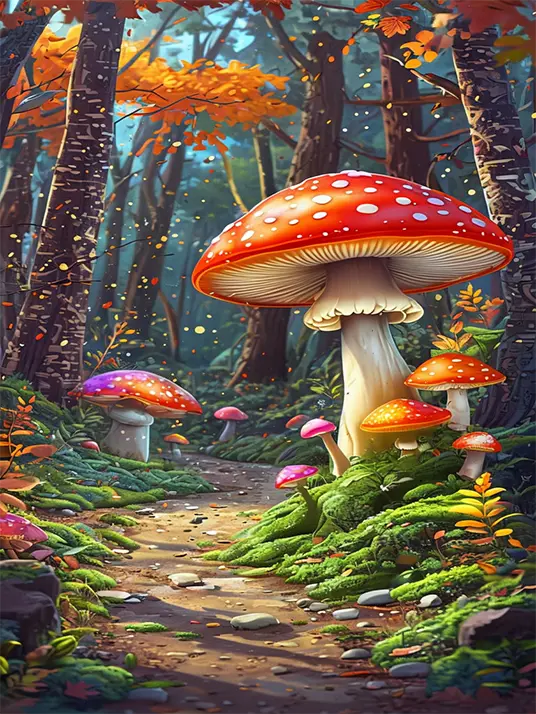 1 Neon fungi forest