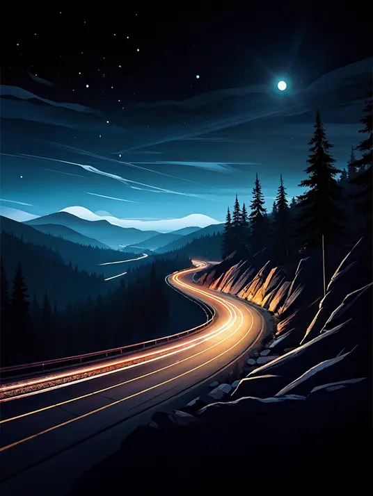 1 Night mountain road