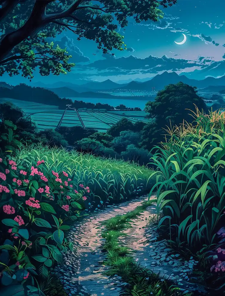 1 Painting of green field