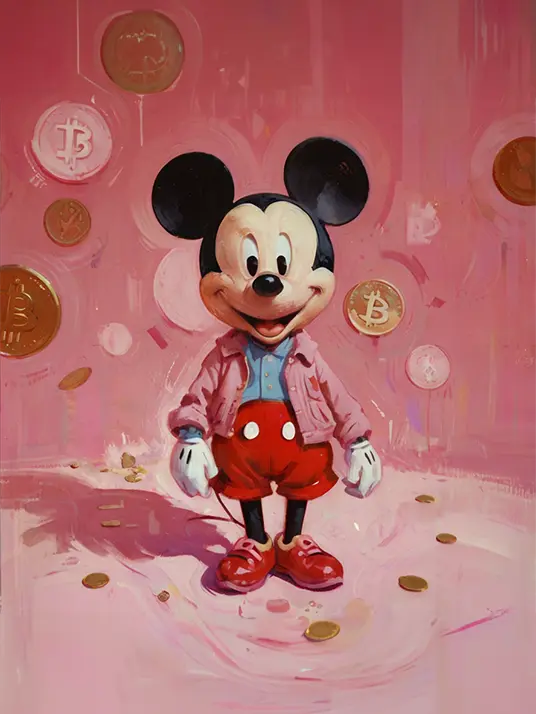1 Pink mickey mouse