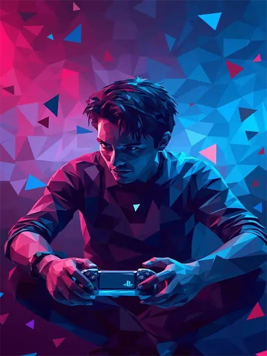 1 Colorful geometric boy