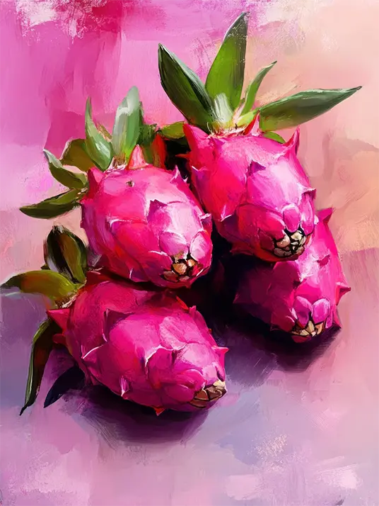 1 Painting of a dragon fruit