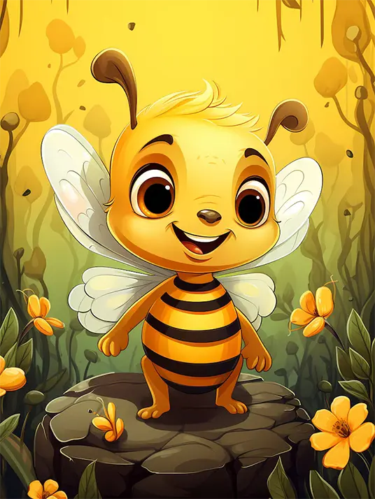 1 Cute honeybee
