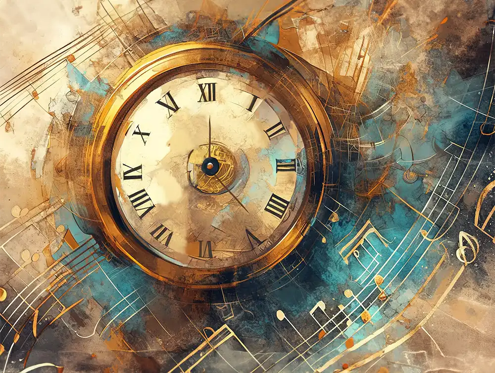 1 Painting of old clock